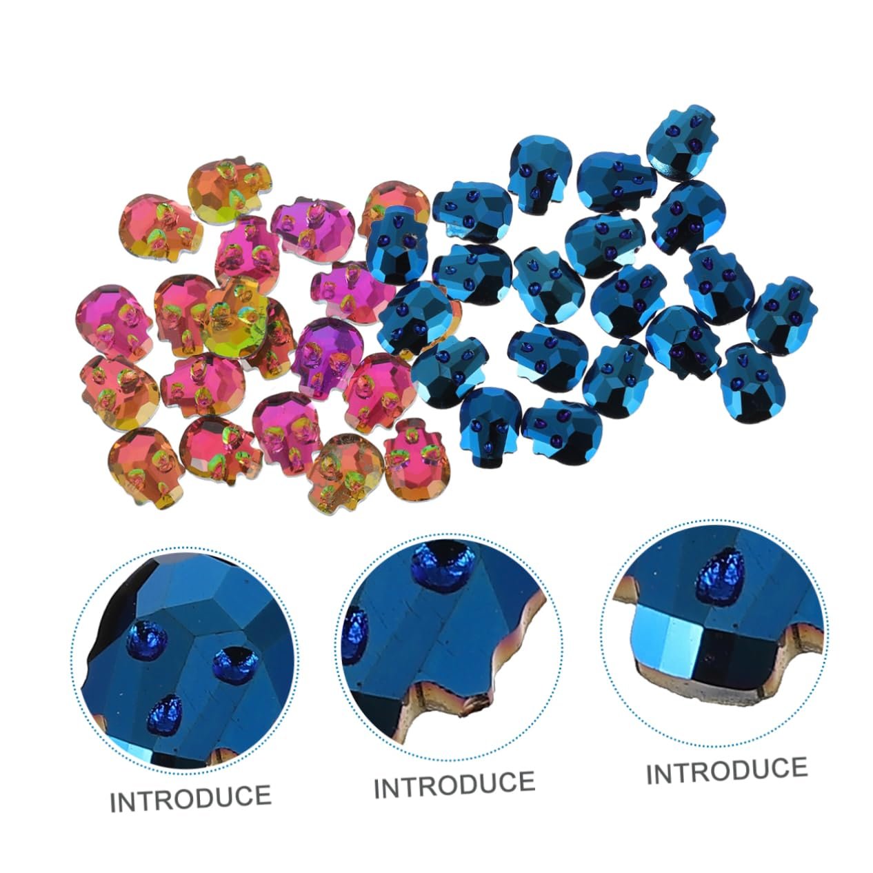 Наклейки для ногтей Beavorty Череп, 120 шт., фото №3