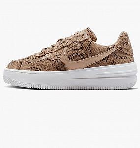 Кроссовки Nike Air Force 1 PLT.AF.ORM Snakeskin Print (W) Коричневый, размер 36.5 - Фото 1