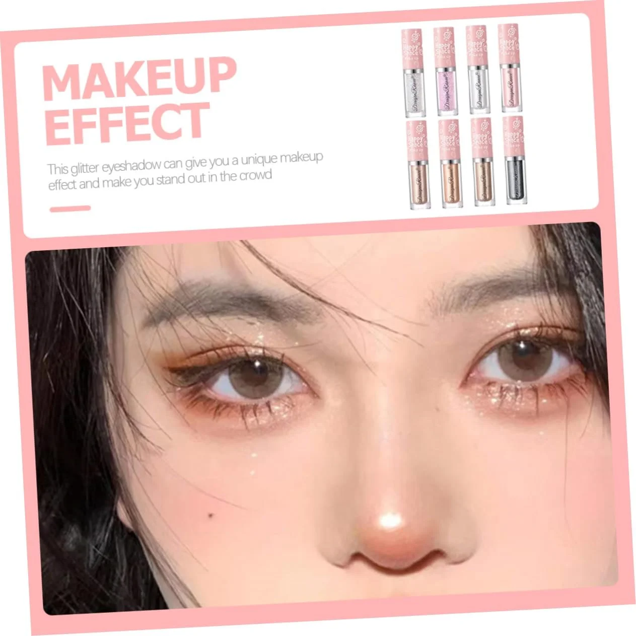 Рідка тіні для очей з блискітками minkissy, фото №4