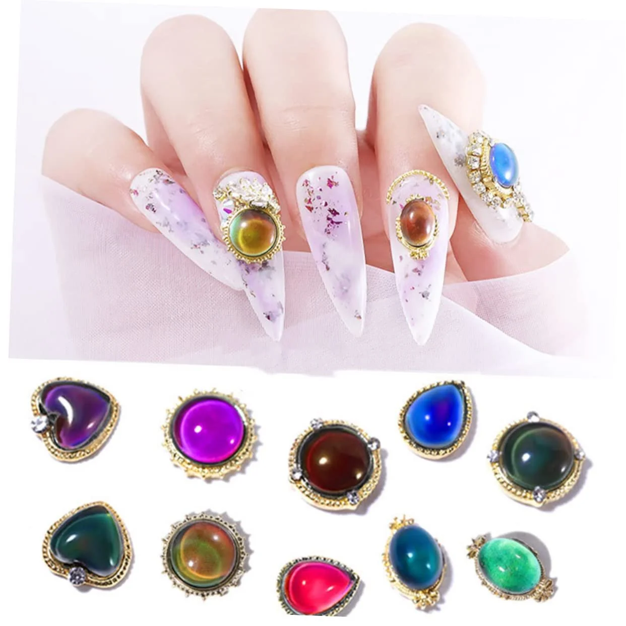 Наклейки Манікюрні 3D Аксесуари для нігтів кристали, фото №8