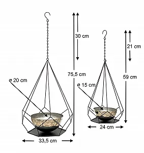 Подвесная корзина DanDiBo Набор 2 шт. металлическая с горшками 6 углов Черная цена на synthetic.ua - Фото 1 Подвесная корзина DanDiBo Набор 2 шт. металлическая с горшками 6 углов Черная synthetic.ua - Фото 1