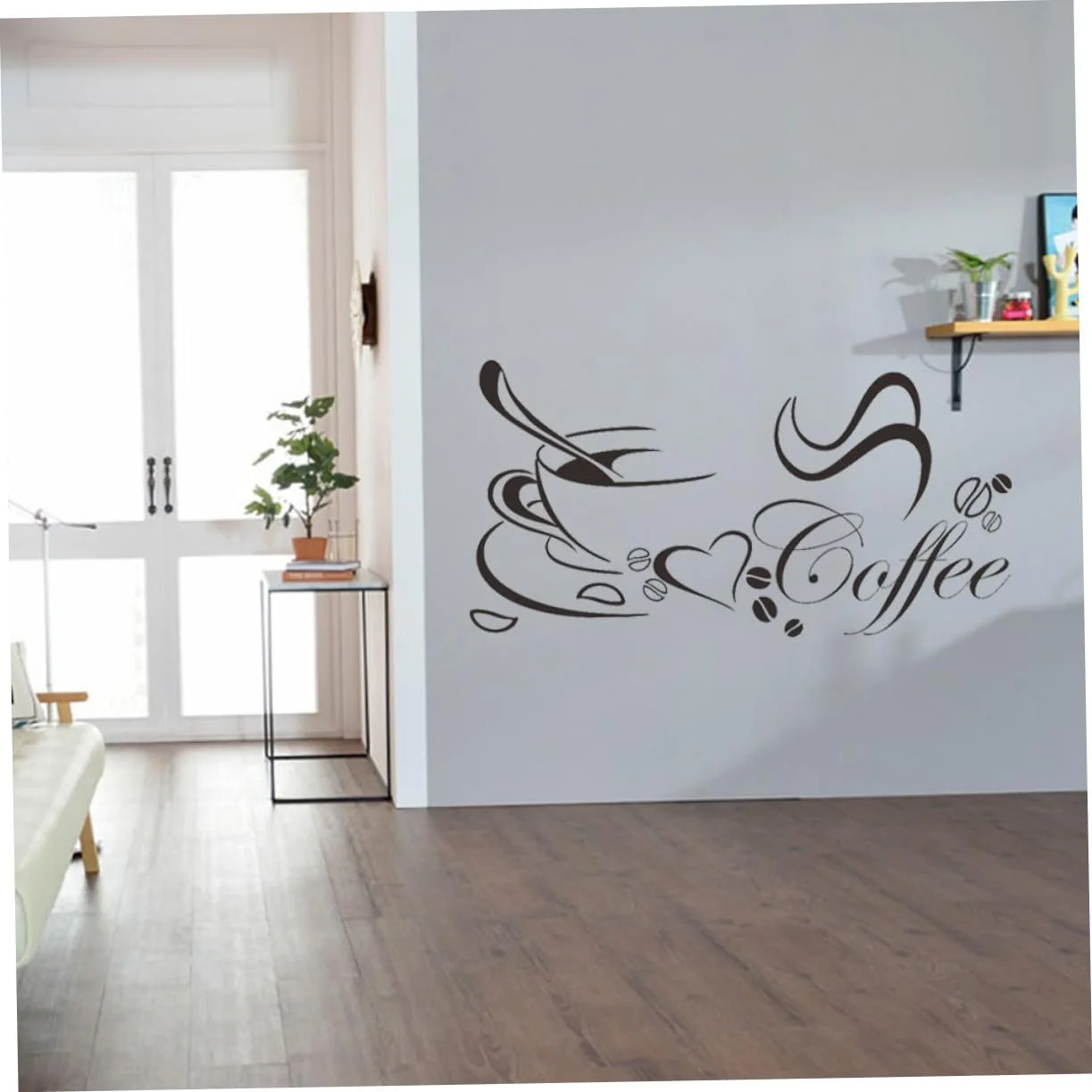 Наклейка на стіну POPETPOP Coffee вінілова PVC DIY знімна, фото №4 Наклейка на стіну POPETPOP Coffee вінілова PVC DIY знімна, фото №4