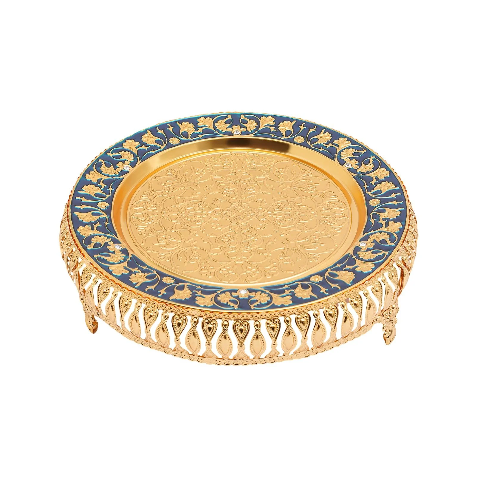 Вінтажний Набір для Турецької Кави, Турецький Чайний Набір з Підносом і 6 Чайними Склянками, фото №7