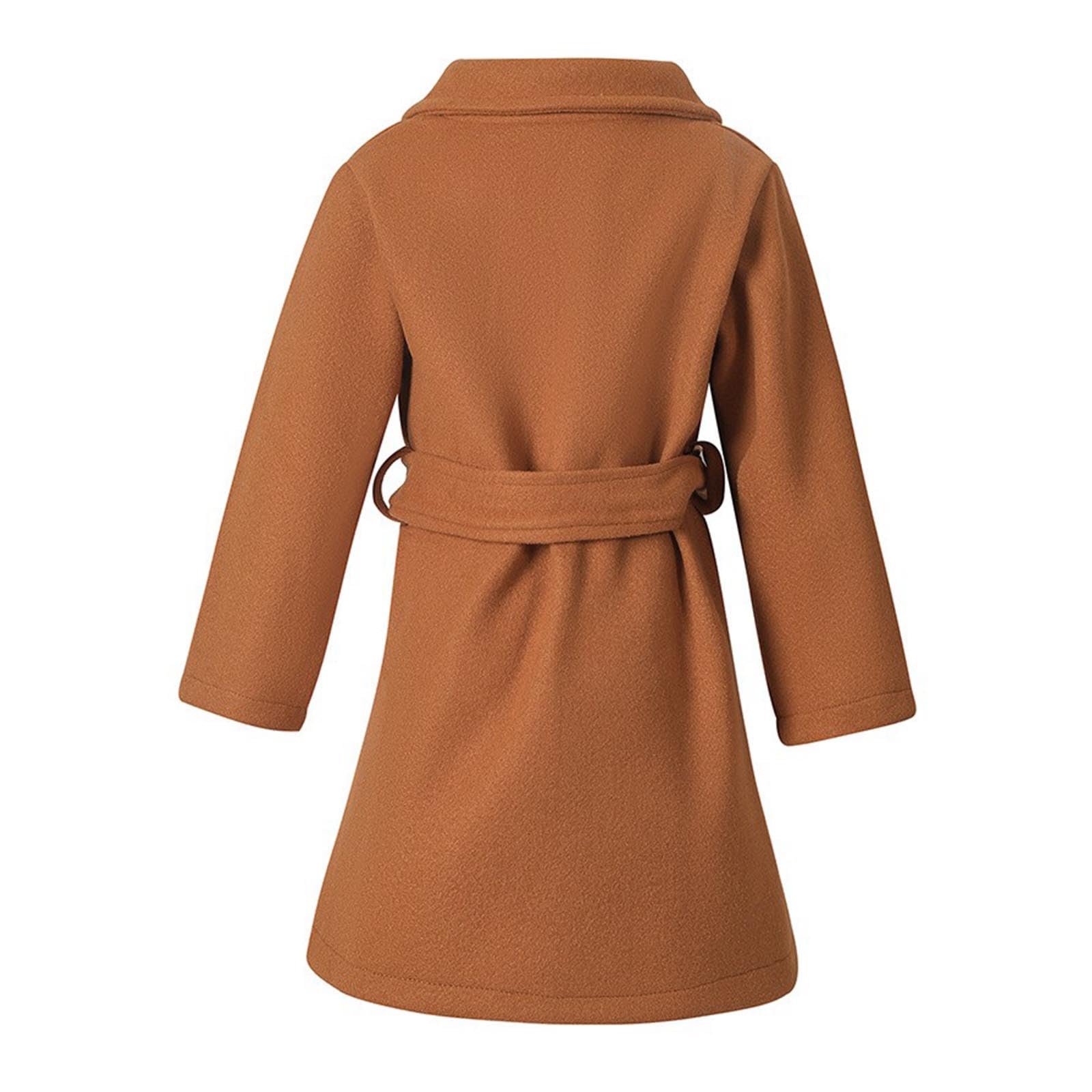 Пальто Ybing Довге Однотонне Тренч Slim Fit Вітровка з поясом ґудзиками, фото №4