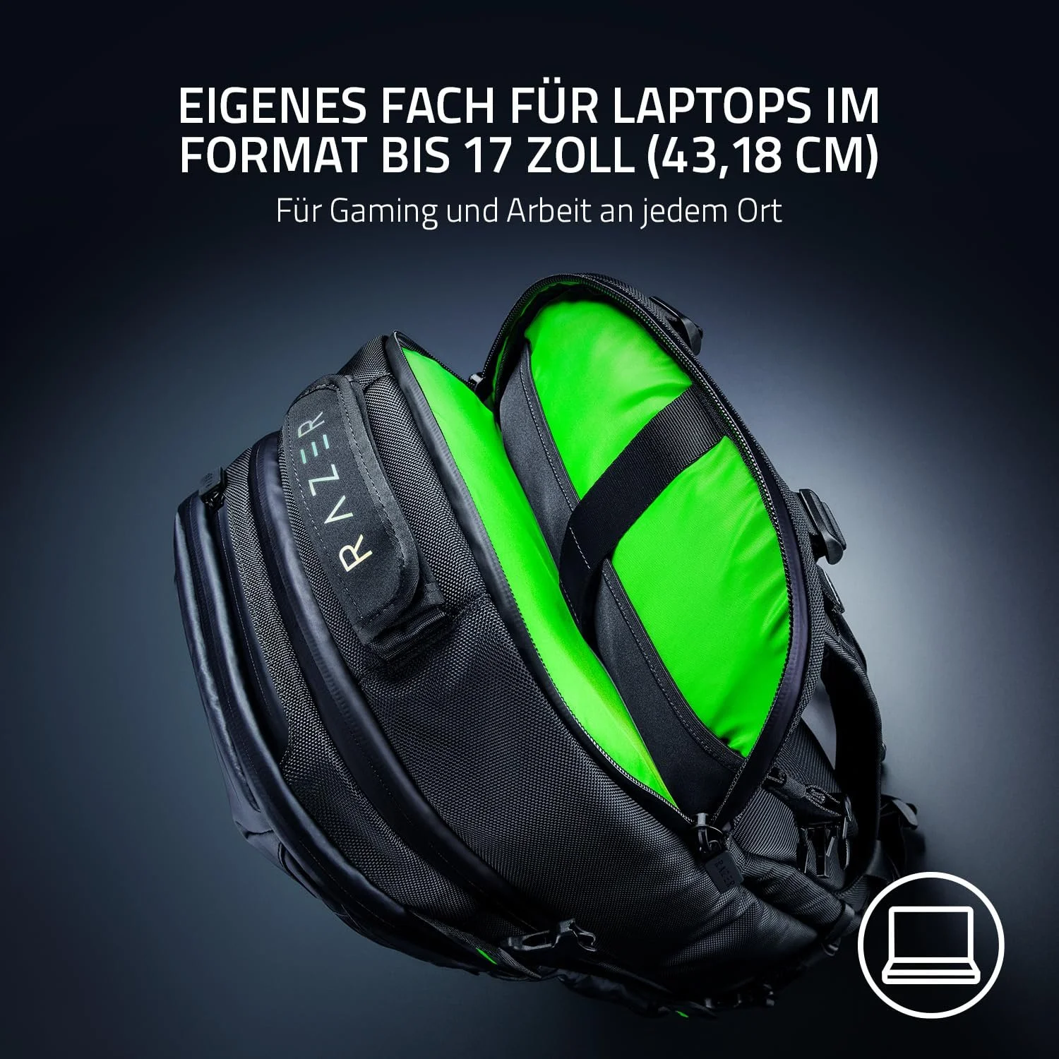 Рюкзак Razer Rogue V3 17.3 дюйма износостойкий полиэстер Черный/Chroma, фото №5