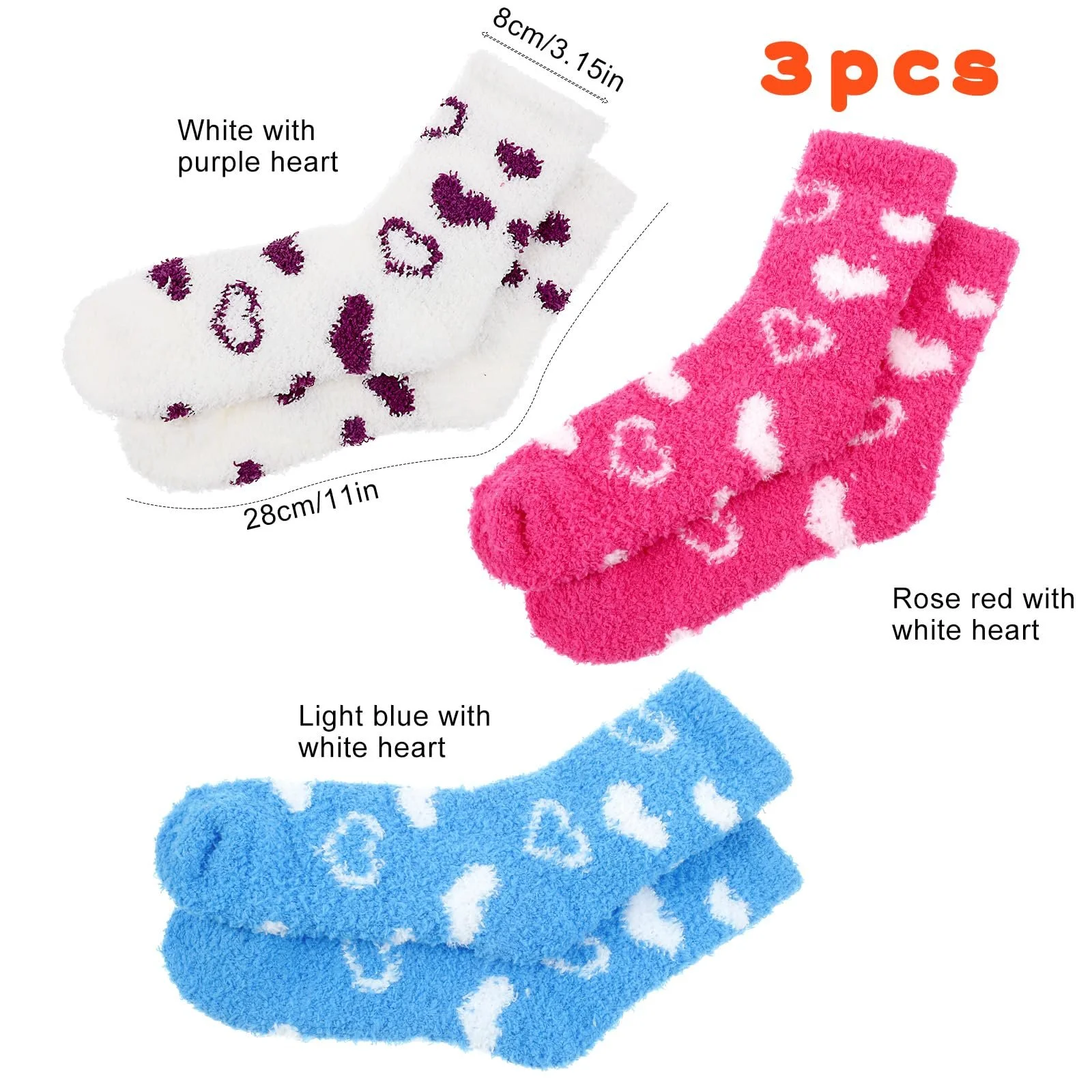 Шкарпетки Жіночі М'які Зимові Шкарпетки з Коралового Флісу (3 пари), фото №3 Шкарпетки Жіночі М'які Зимові Шкарпетки з Коралового Флісу (3 пари), фото №3