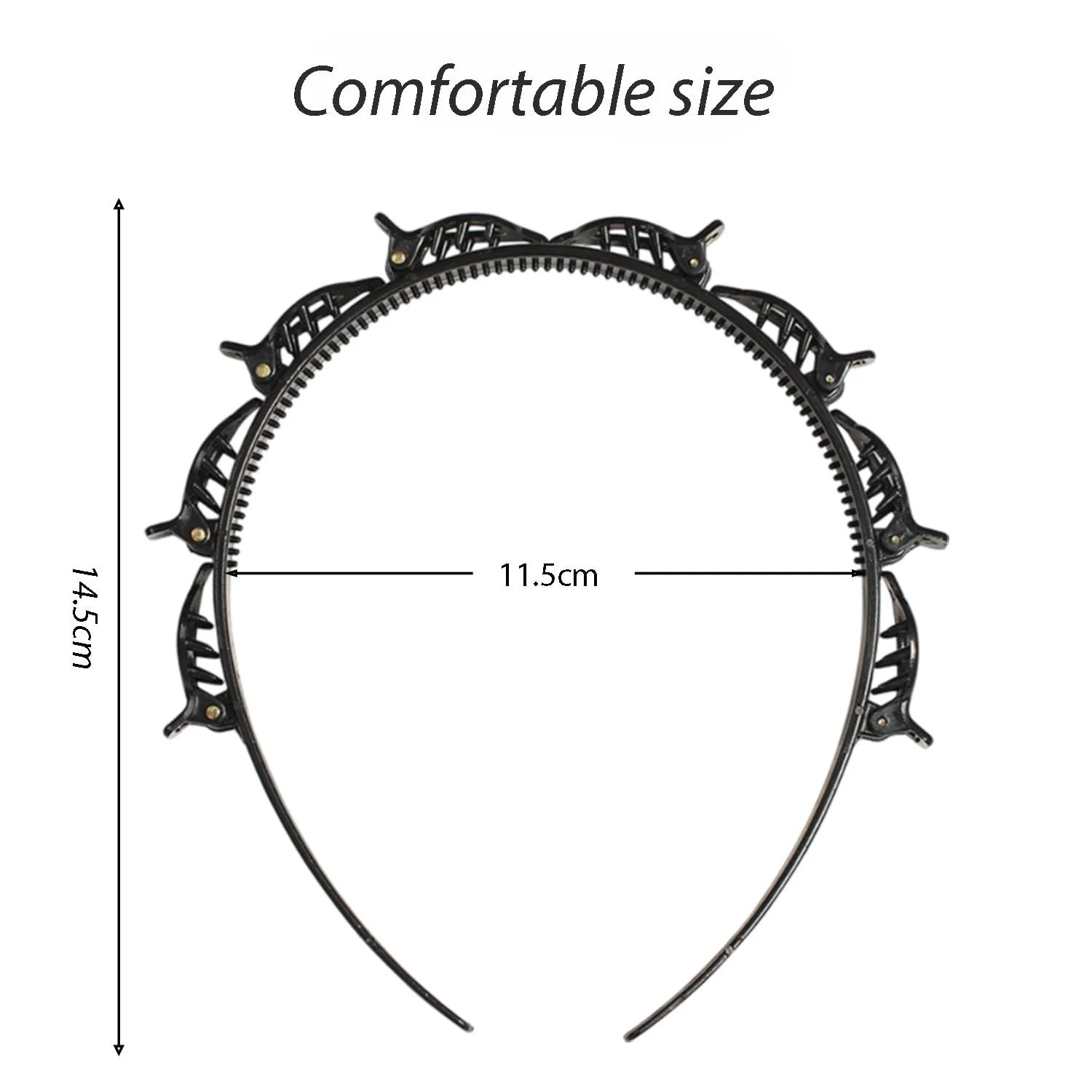 Набір обручів для волосся з кліпсами, фото №2