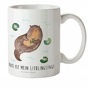 Кухоль Mr. & Mrs. Panda Дитячий кухоль Видра з лататтям з написом - Фото 1