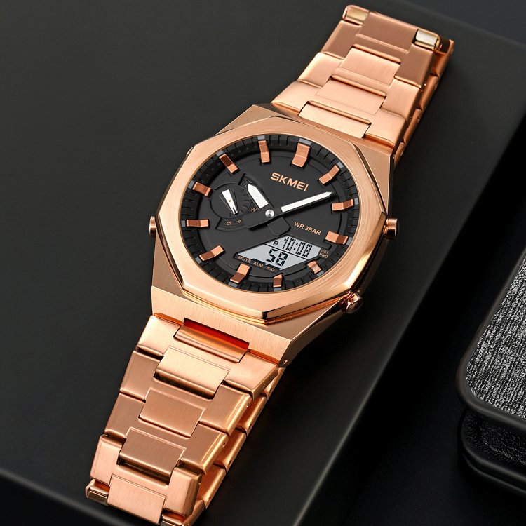 Годинник Skmei 1816 Rose Gold-White, фото №4