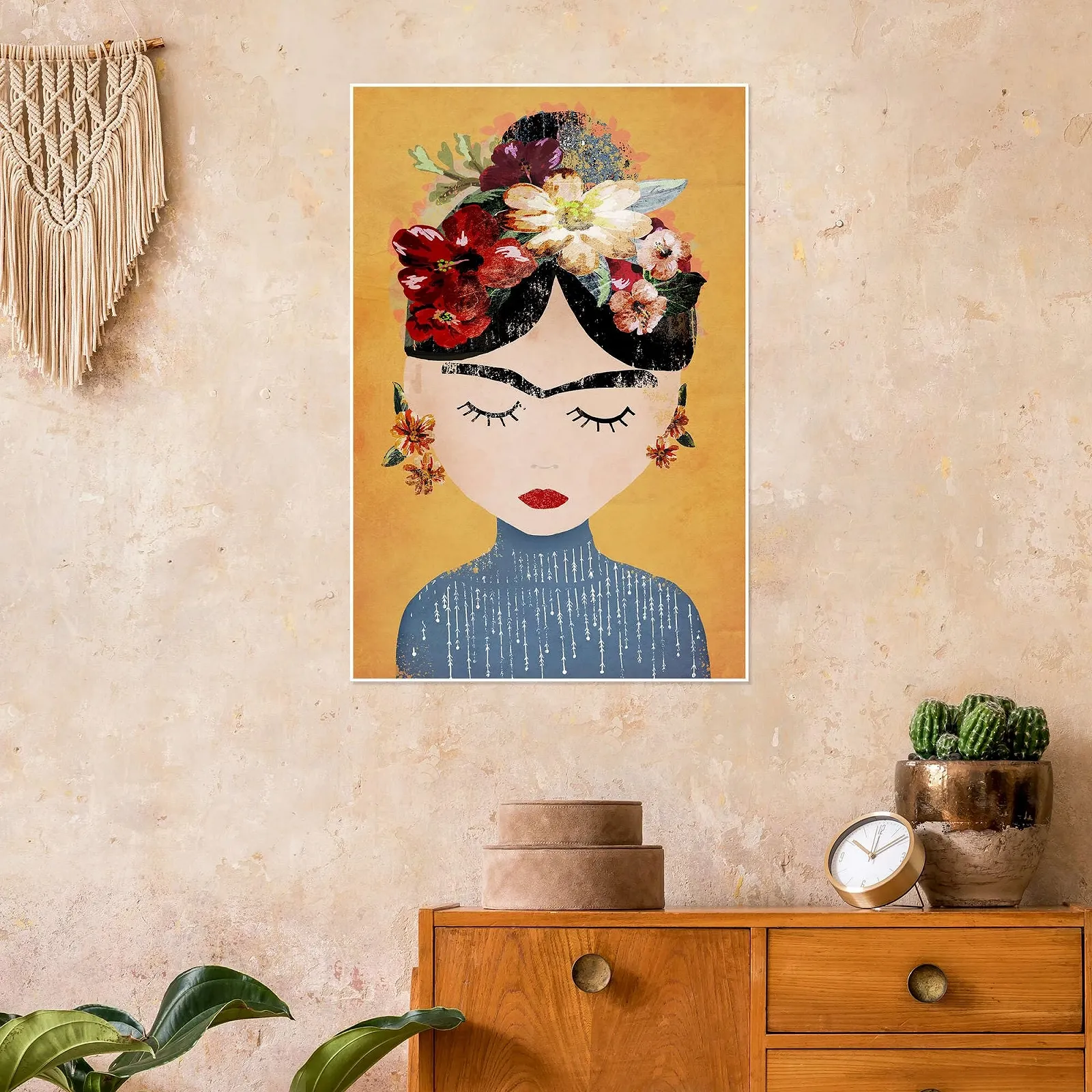 Постер Treechild Фрида Кало с венком из цветов 70 x 100 см, фото №4 Постер Treechild Фрида Кало с венком из цветов 70 x 100 см, фото №4