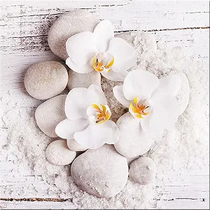 Скляна картина artissimo White Sence I White Orchids with Stones AG2071A 30 x 30 см - Фото 1