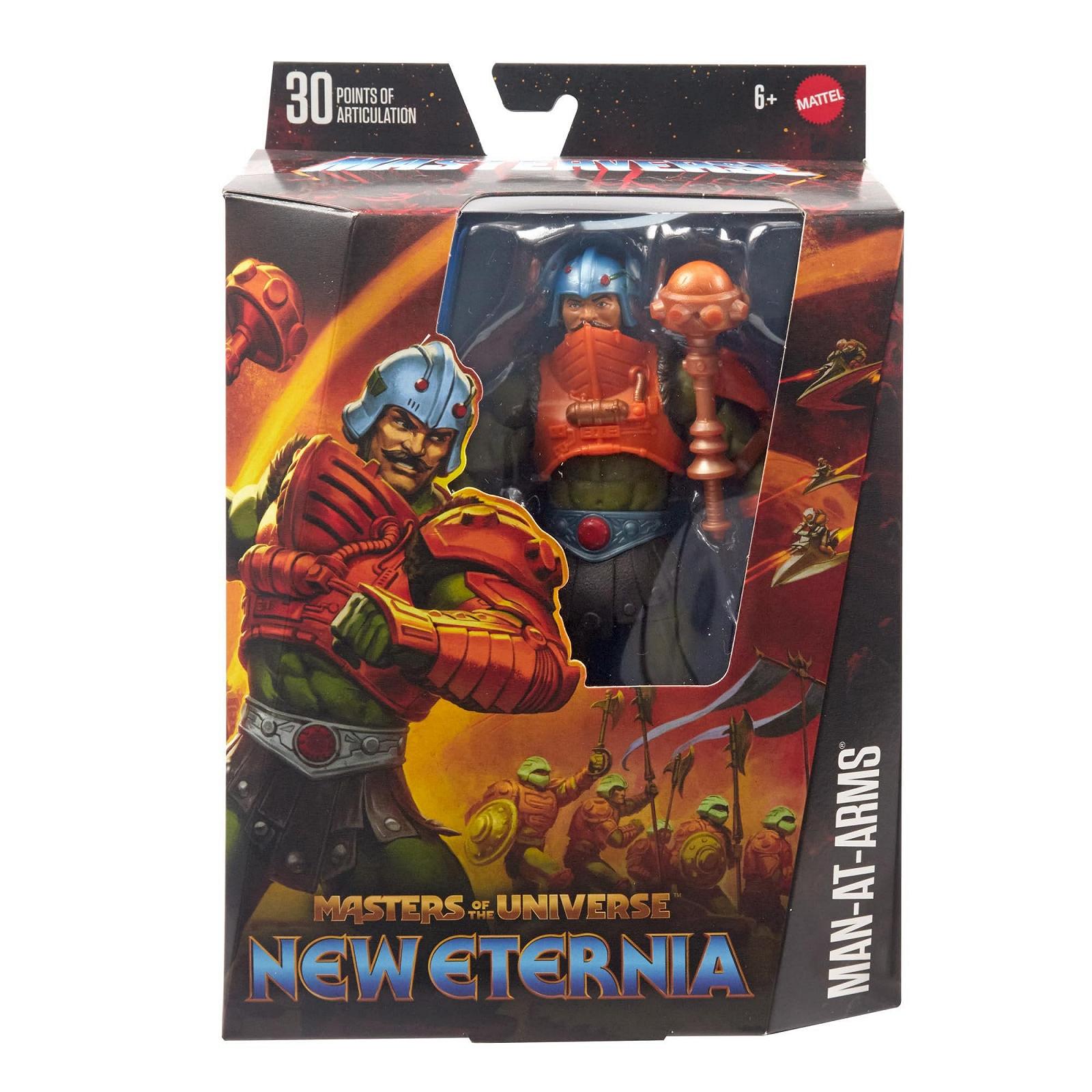 Екшн-фігурка Masters of the Universe Masterverse New Eternia Man-At-Arms, 30 рухомих зчленувань, змінна голова, руки та кийок, фото №2