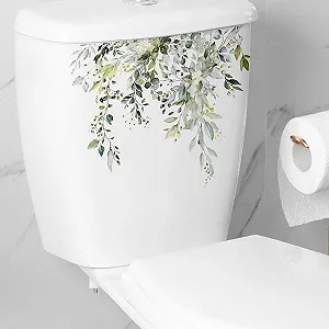Наклейка на унітаз Green Plant Flower Leaves Водонепроникна Зелена - Фото 1