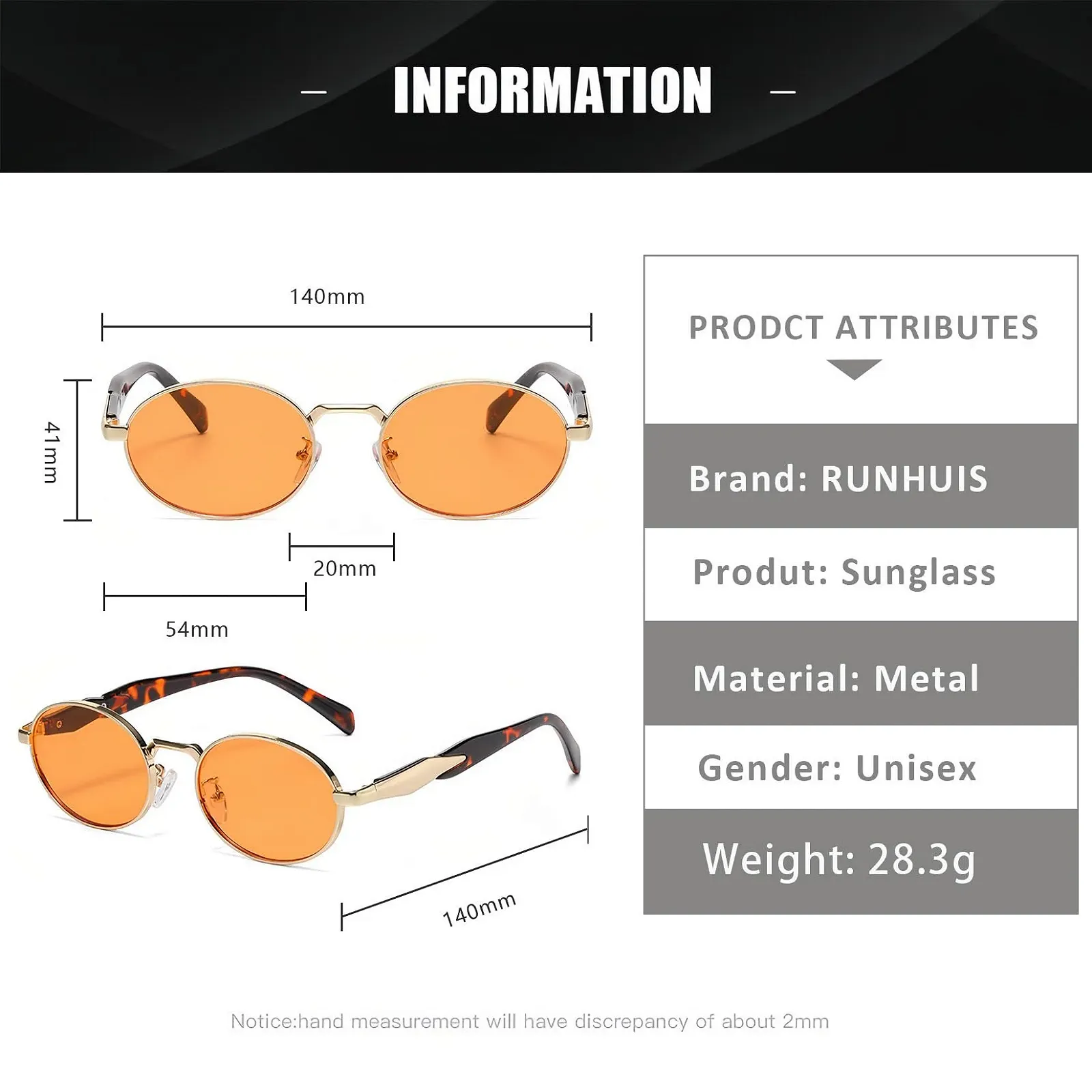 Вінтажні овальні сонцезахисні окуляри для жінок та чоловіків, ретро круглі металеві, фото №3