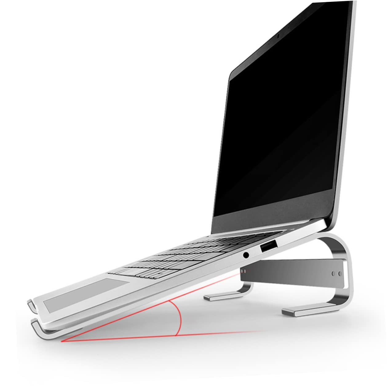 Подставка для ноутбука NUOBESTY Алюминиевый сплав, противоскользящая, стабильная, эргономичная, совместима для офиса и путешествий, фото №6 Подставка для ноутбука NUOBESTY Алюминиевый сплав, противоскользящая, стабильная, эргономичная, совместима для офиса и путешествий, фото №6