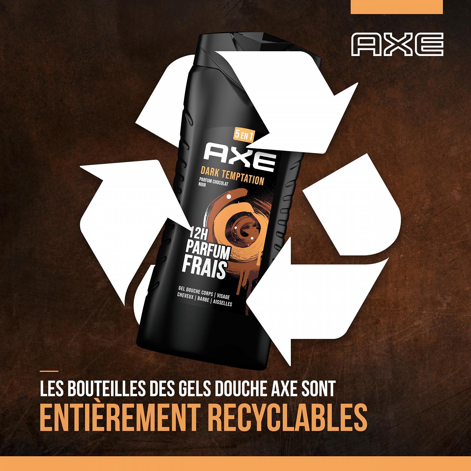 Гель для душу AXE Dark Temptation 5 в 1 зволожуючий з ароматом шоколаду 400 мл, фото №7