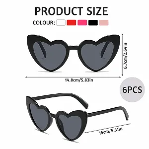 Очки Сердце YHSKJCD Вечерние Разноцветные 6 пар synthetic.ua - Фото 1