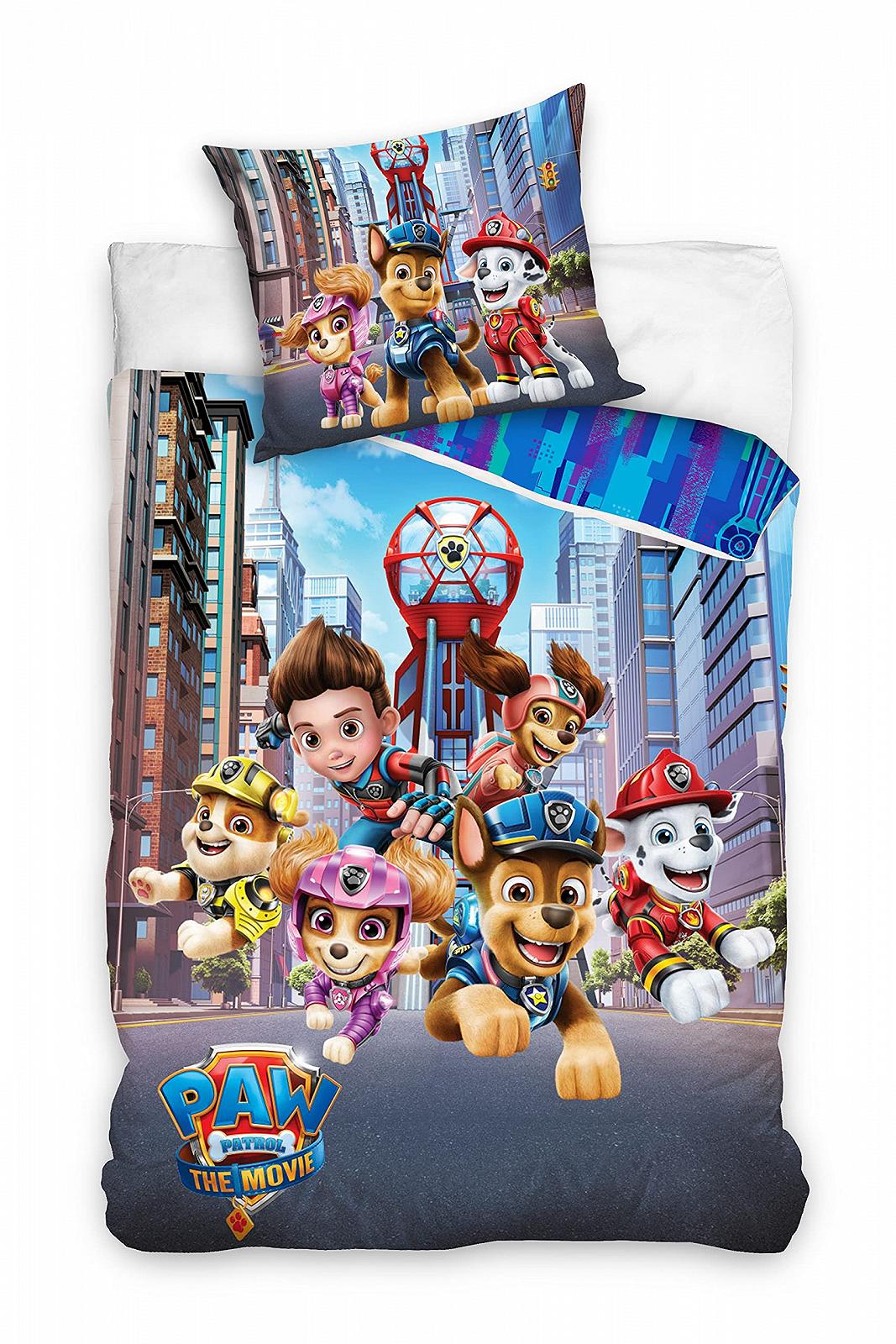 Постельное белье Träumschön Paw Patrol Chase Mighty Pups 135 x 200 cm 80 x 80 cm The Cinema Film 100% хлопок, фото №1