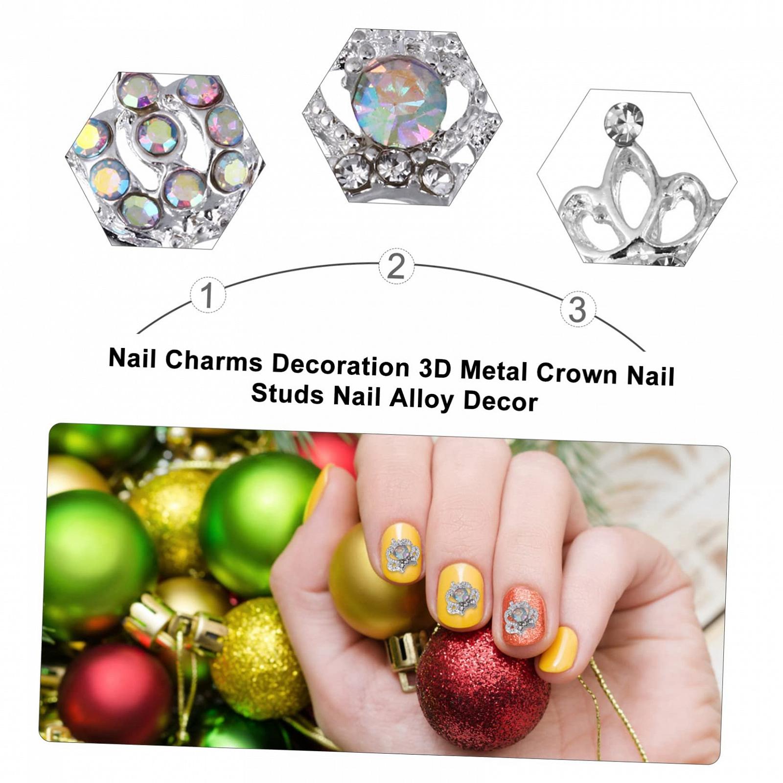 Украшение для ногтей Healvian, корона, 50 шт., фото №8