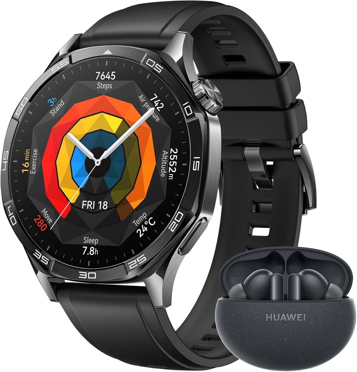 Смарт-часы HUAWEI Watch GT 5 46 мм + Extral FreeBuds 5i Черный, фото №1