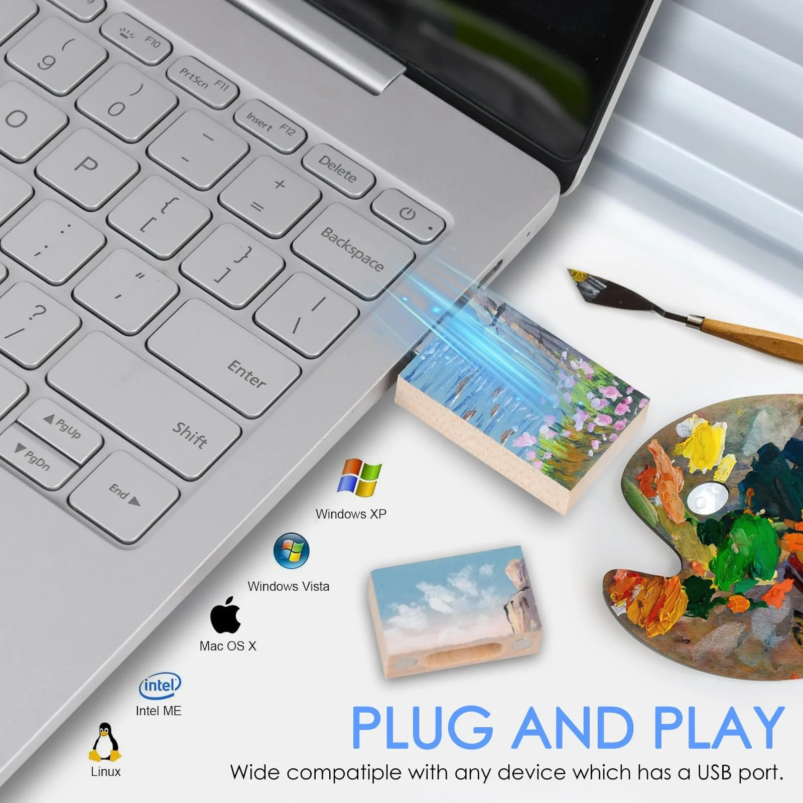 USB-флеш-накопичувач HOZYALE 32 ГБ USB 2.0 Wooden Oil Painting, фото №3 USB-флеш-накопичувач HOZYALE 32 ГБ USB 2.0 Wooden Oil Painting, фото №3