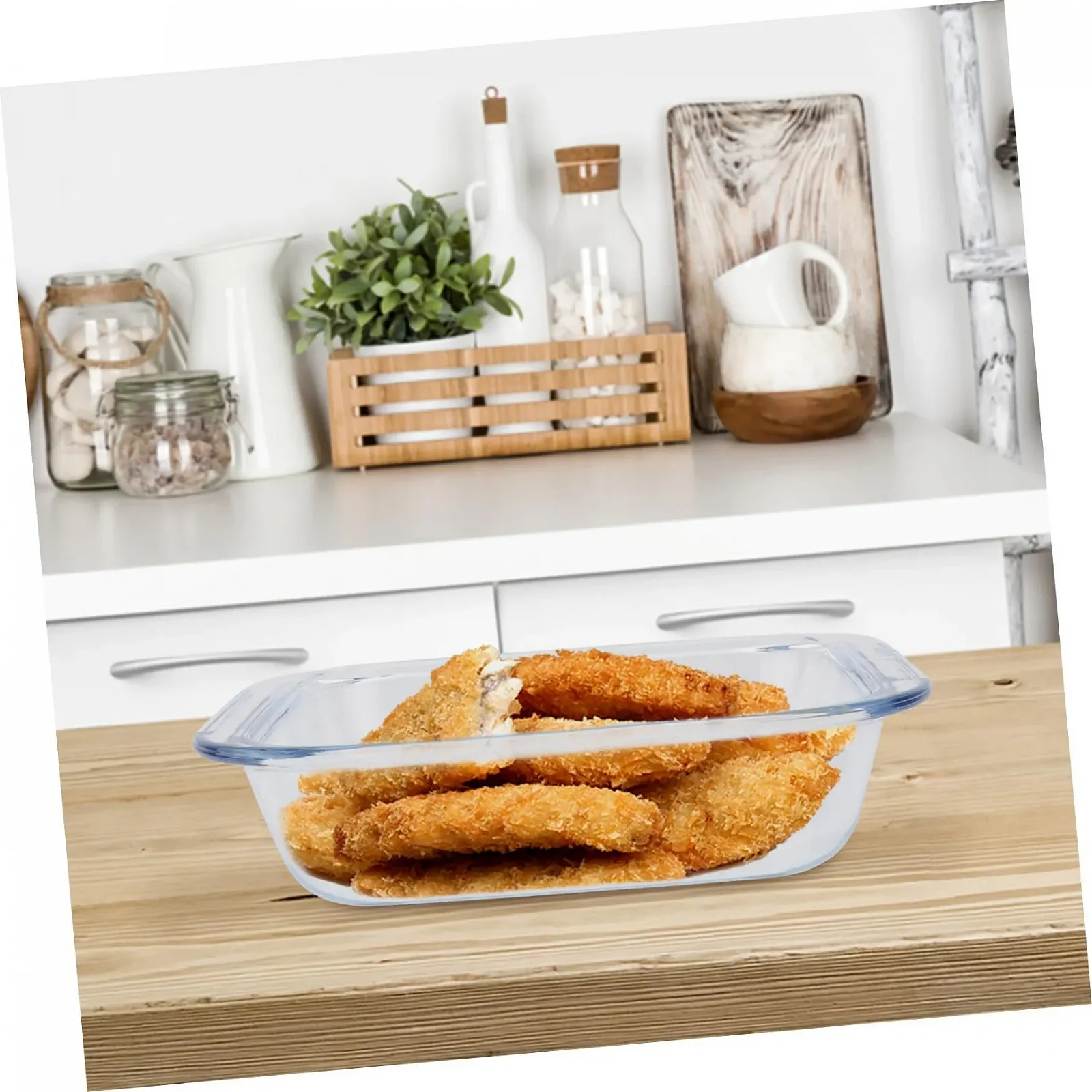 Форма для запекания стеклянная жаростойкая для духовки и микроволновой печи, фото №5