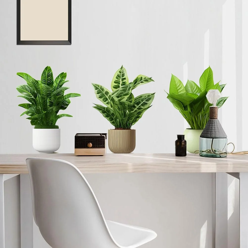 Наклейка на стену UPKOCH 1 набор Растения в горшках Винил ПВХ Тропические растения Зеленый, фото №9