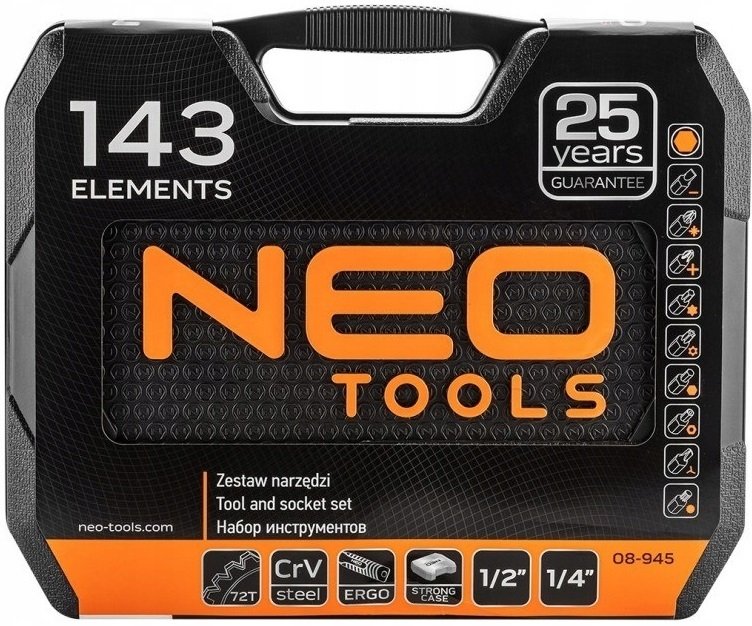 Набор инструментов Neo Tools 143 ед. (08-945), фото №3