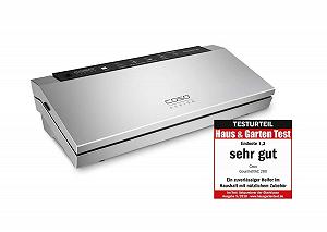 Вакууматор CASO GourmetVAC 280 з подвійним зварюванням та регулюванням часу зварювання. У комплекті 10 пакетів 20 x 30 см та набір професійної вакуумної плівки 1: фольгований пакет 50 x 20 x 30 см, рулон фольги 1x 20 x 600 см, 1x 30 x 600 см synthetic.ua - Фото 1
