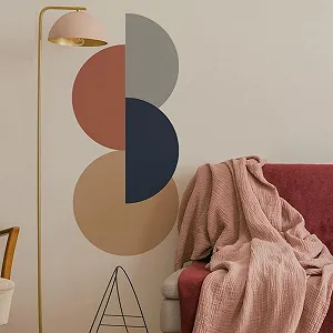 Наклейка на стіну Runtoo Boho Circle Ретро Абстракція Бежева - Фото 1