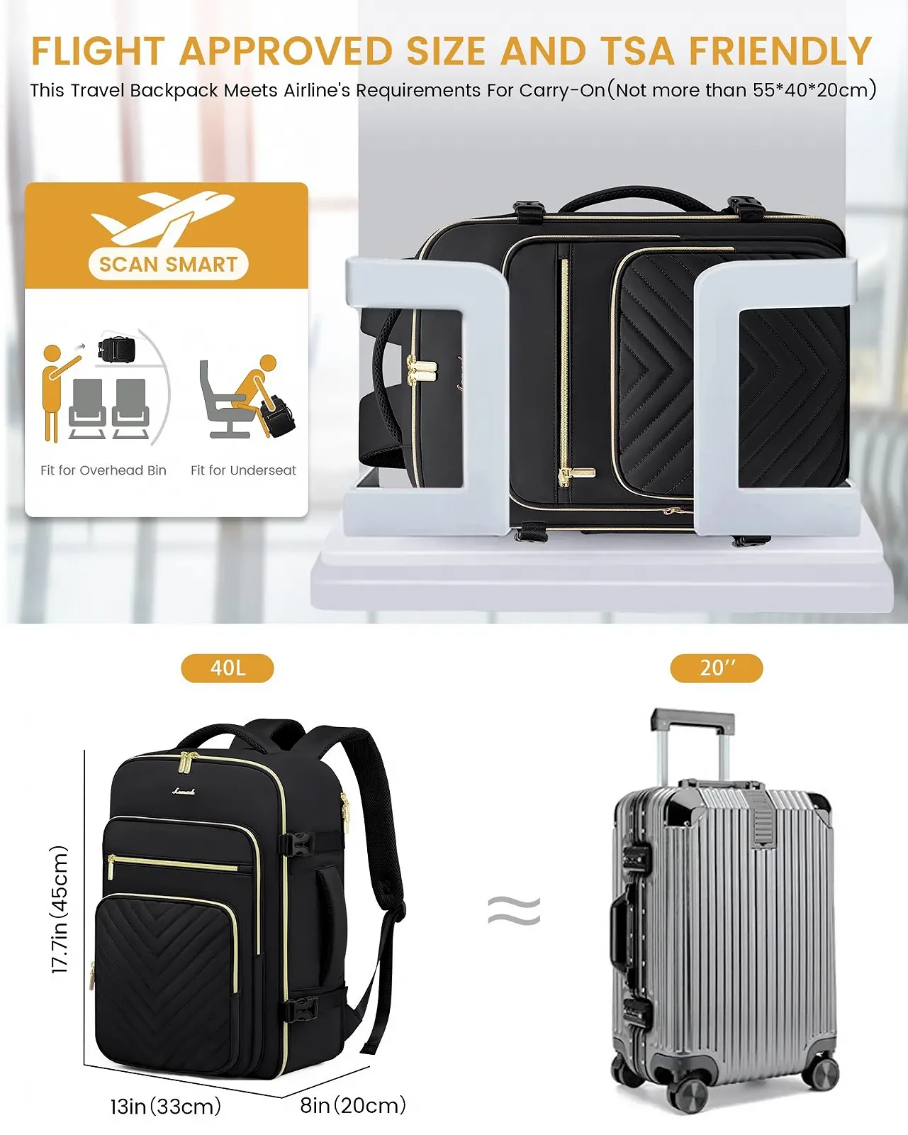 Рюкзак для ноутбука LOVEVOOK Hand Luggage Large водонепроникний, фото №3 Рюкзак для ноутбука LOVEVOOK Hand Luggage Large водонепроникний, фото №3