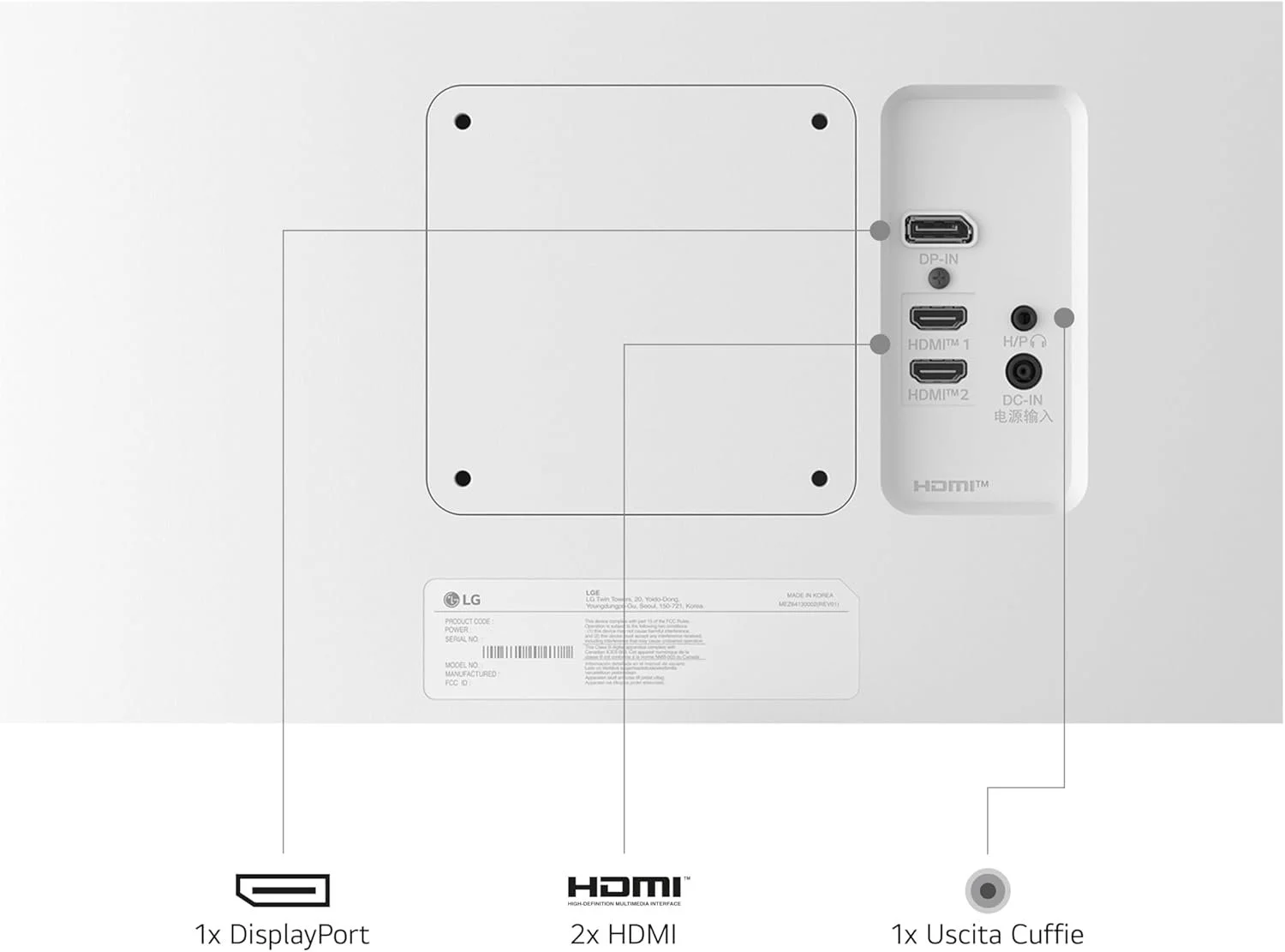 Монітор 27" LG 27US500-W 4K Ultra HD IPS 60 Гц Білий, фото №7