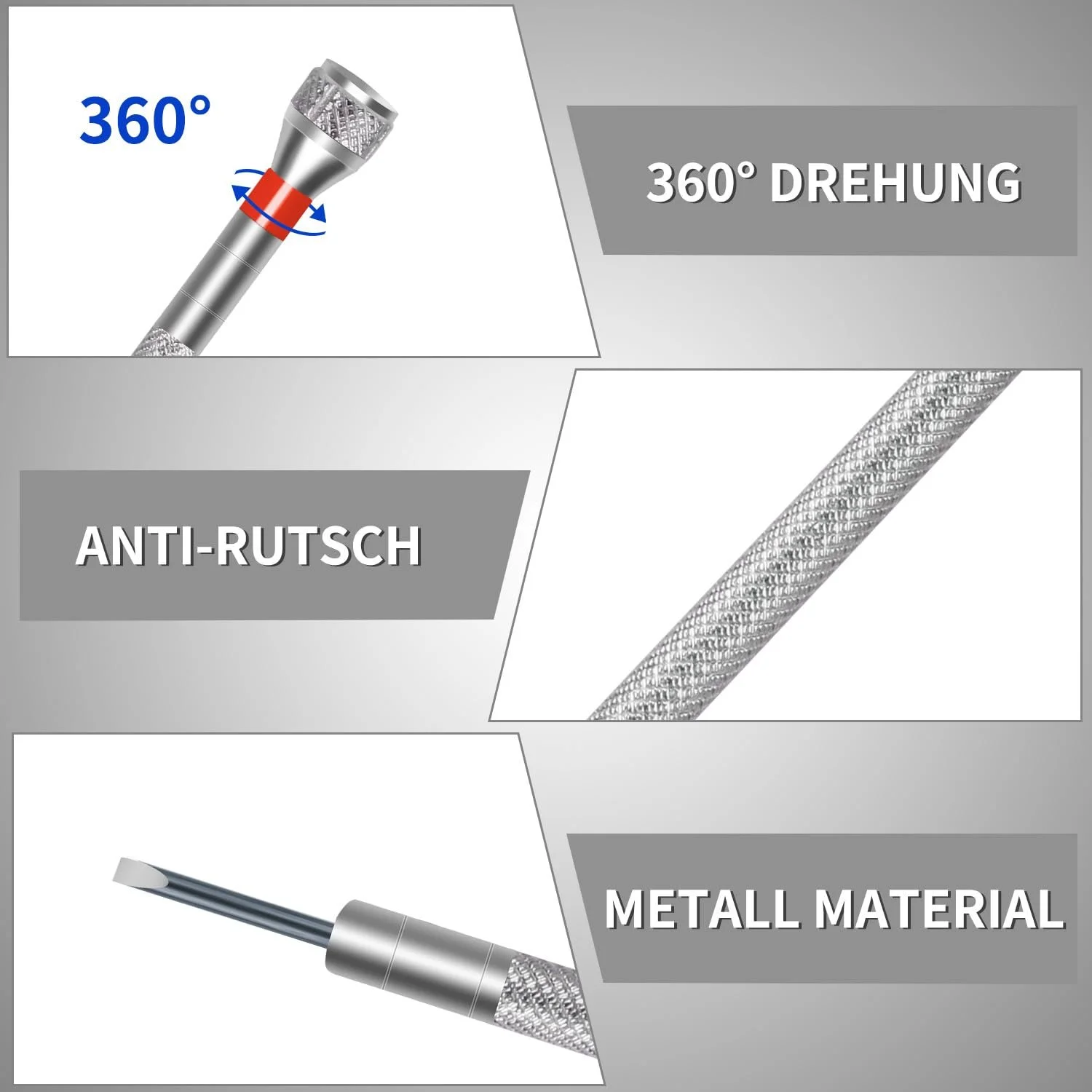 Набор отверток Ezydka для часовщиков 10 шт с пинцетом 0.6 мм - 2.0 мм Крестовые и шлицевые Отвертки для ремонта часов и очков, фото №3