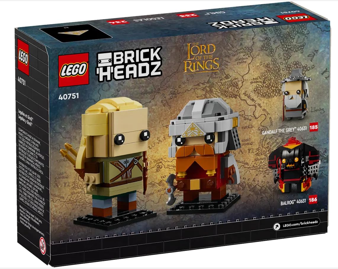 Конструктор LEGO BrickHeadz 40751 Legolas и Gimli в оригинальной упаковке, фото №2 Конструктор LEGO BrickHeadz 40751 Legolas и Gimli в оригинальной упаковке, фото №2