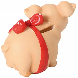 Скарбничка Piggy Bank Good Luck з бантиком synthetic.ua - Фото 1