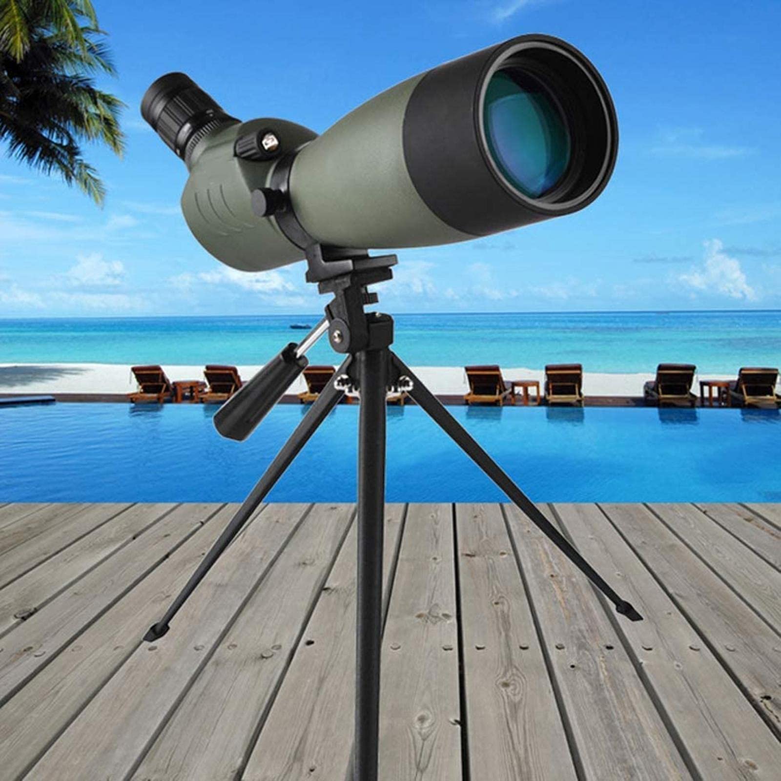 Телескопічний монокуляр QHYTL HD Водонепроникний з триногою для спостереження за птахами, походів, кемпінгу, оглядин, фото №3