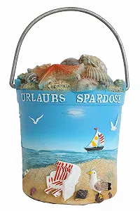 Скарбничка Holiday Money Box Пляжне відро Штучний камінь 11 см - Фото 1