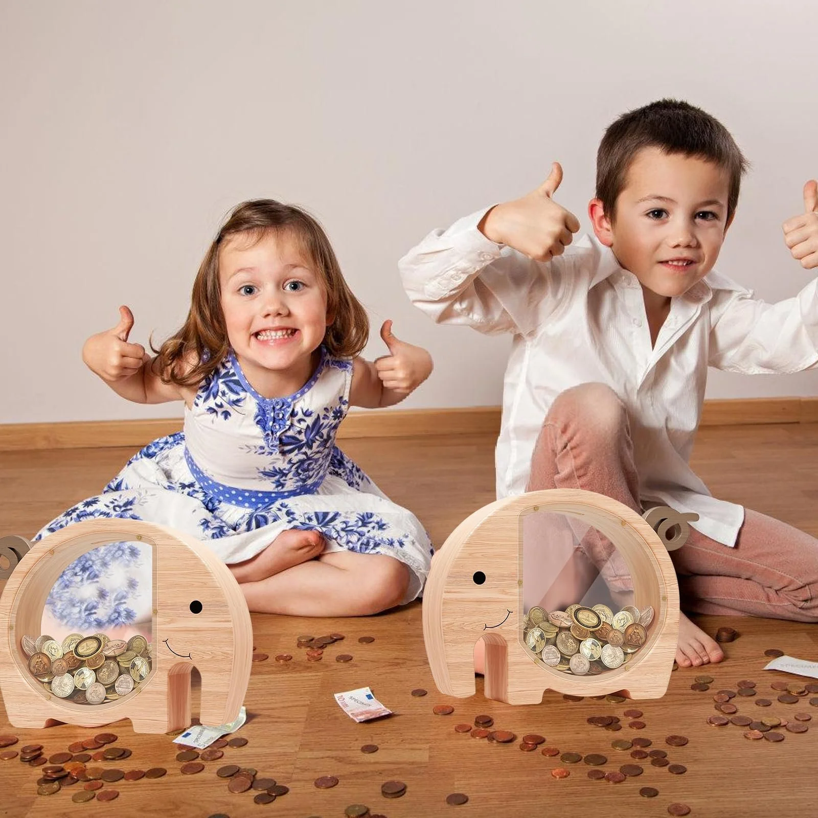 Скарбничка Elephant дерев'яна з ручкою (Elephant), фото №6