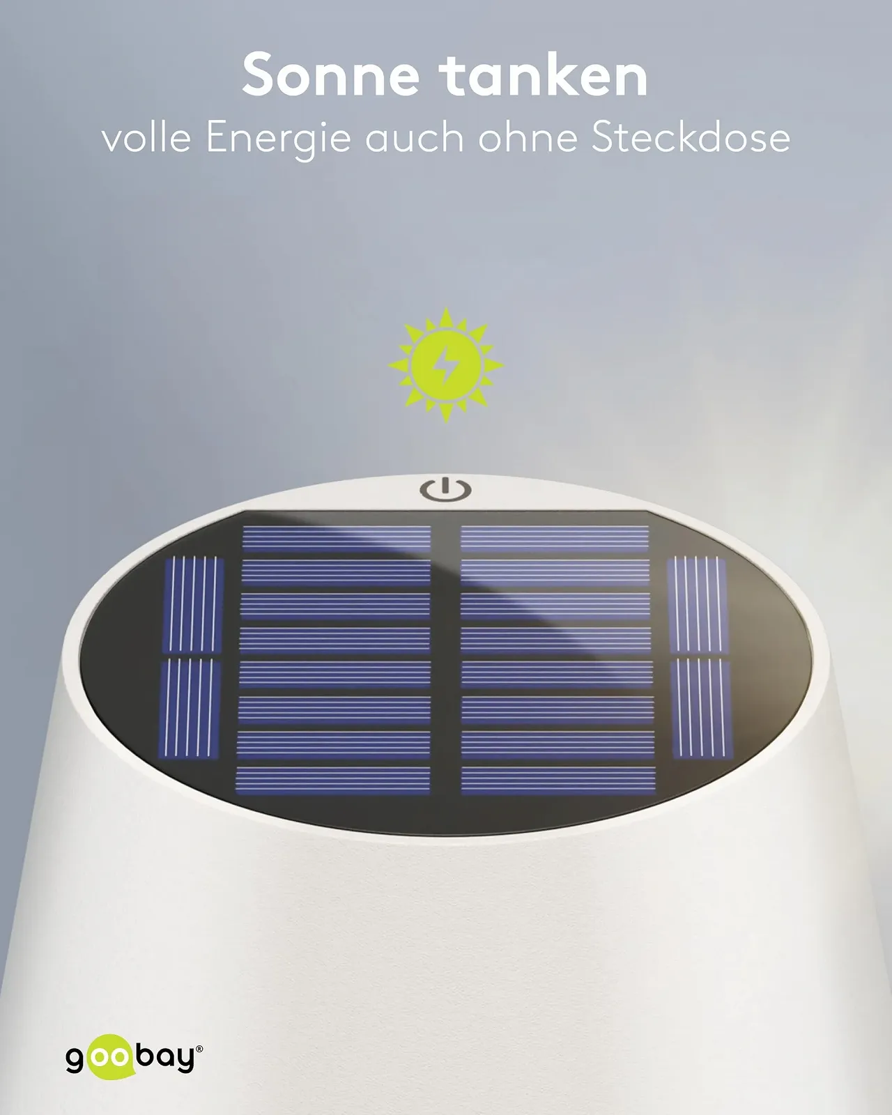 Настільна лампа goobay 73929 LED акумуляторна IP44 сенсорна безступінчасте димування USB-C Білий, фото №4