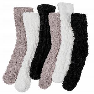 Носки Женские Мягкие Пушистые Гольфы из Кораллового Флиса Теплые Плюшевые для Сна Постельные Носки для Женщин Мужчин Зимние Холодные Теплые для Сна (Черный, Белый, Серый) - Фото 1