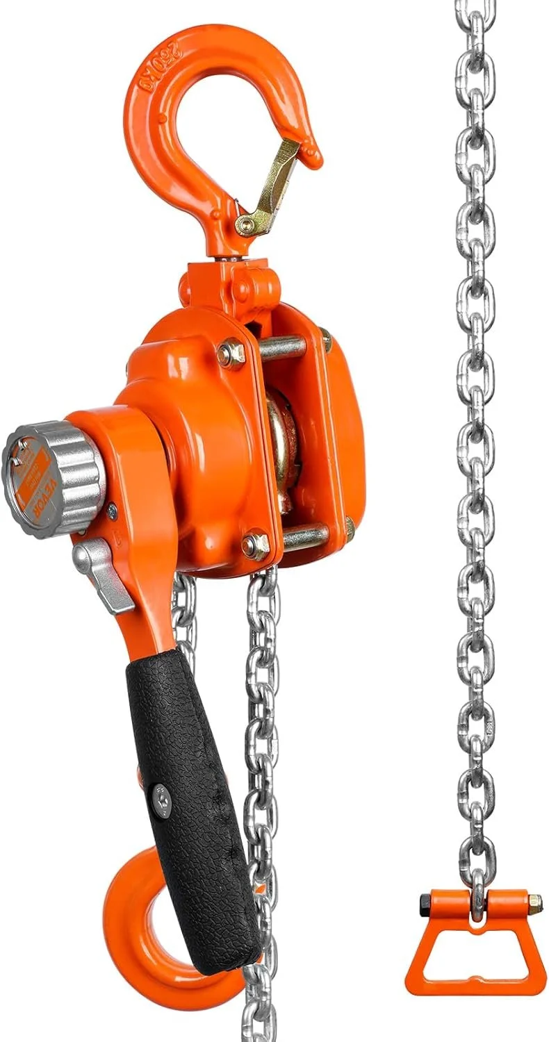 Ручний ланцюговий таль VEVOR HX0.25-3 / 0.25 т / 2.8 м / Помаранчевий, фото №3 Ручний ланцюговий таль VEVOR HX0.25-3 / 0.25 т / 2.8 м / Помаранчевий, фото №3