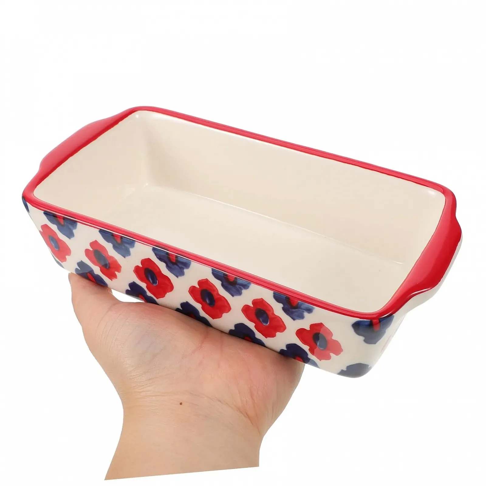 Форма для запікання BESTYASH Керамічна прямокутна з двома ручками для мікрохвильової печі та духовки, фото №3