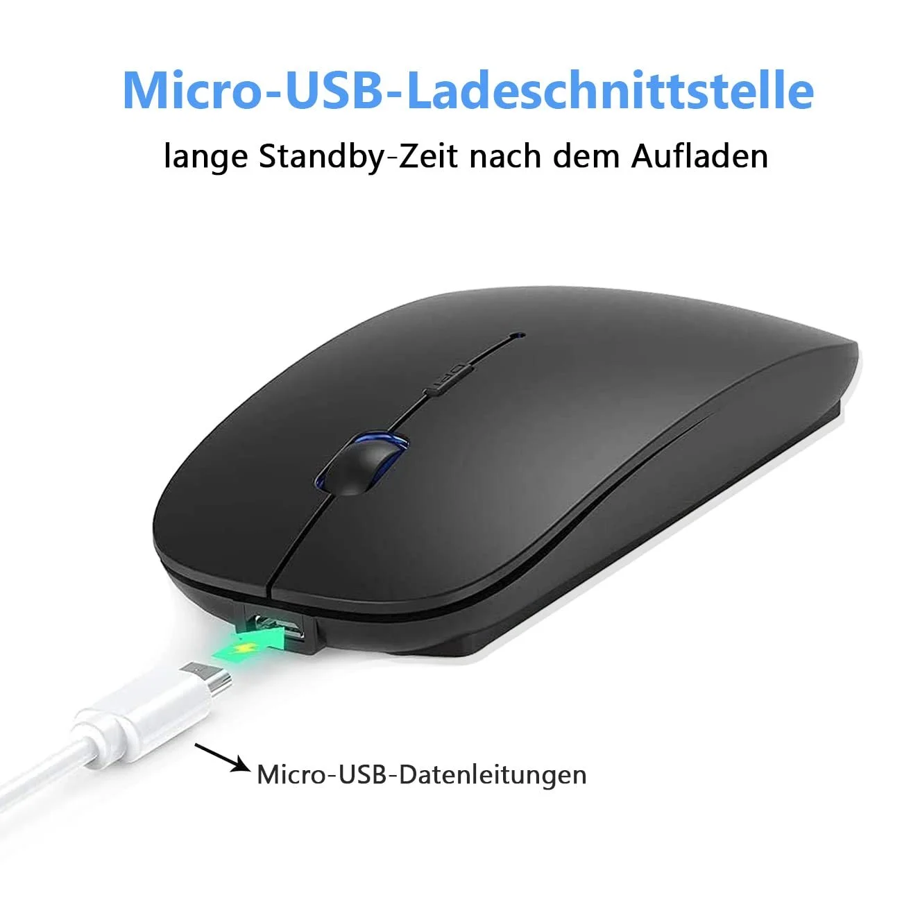 Мышь LEAPEST Беспроводная Bluetooth Адаптер USB-C 2,4 GHz Черный, фото №3