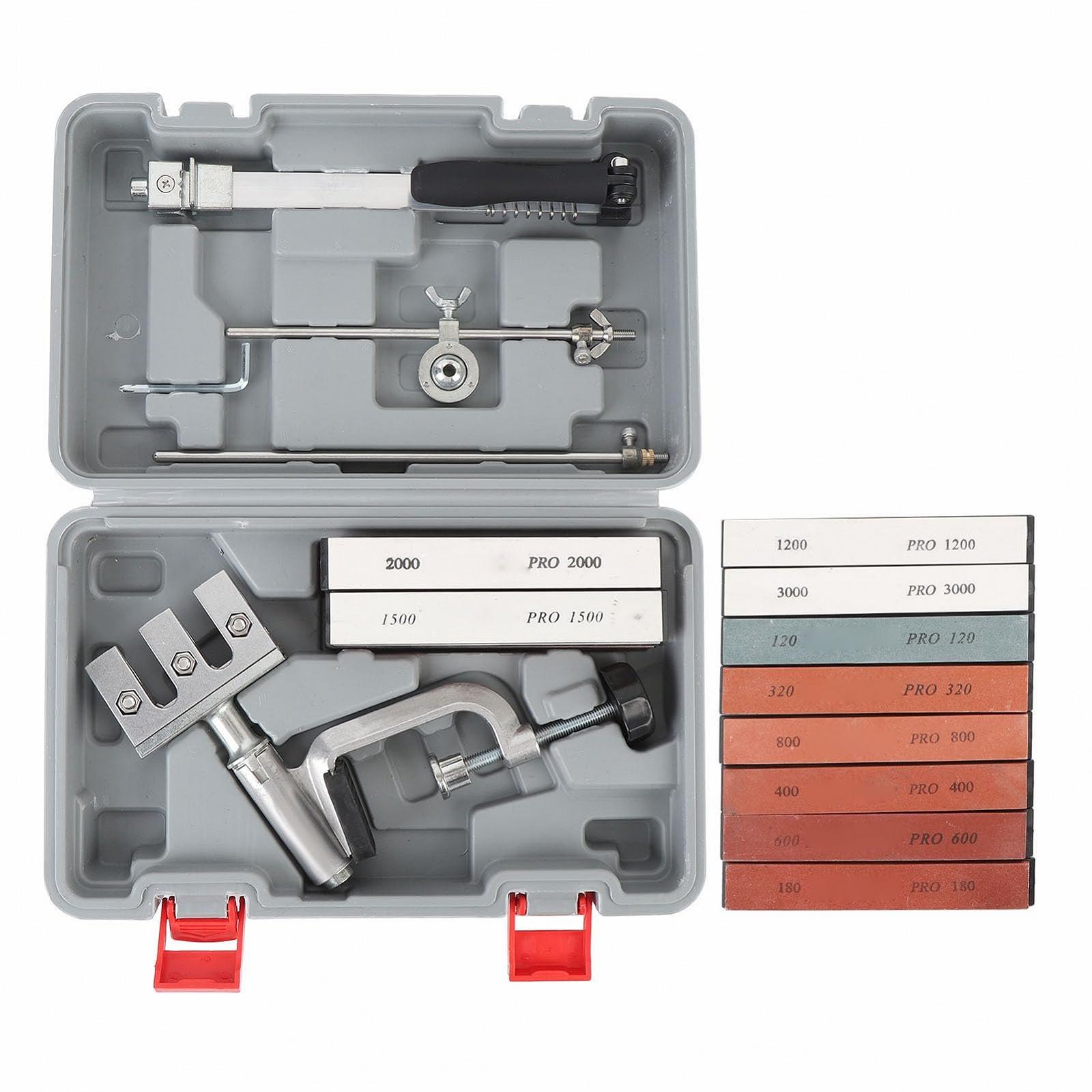 Система заточування з фіксованим кутом професійна 360 градусів алюміній та нержавіюча сталь срібляста, фото №5