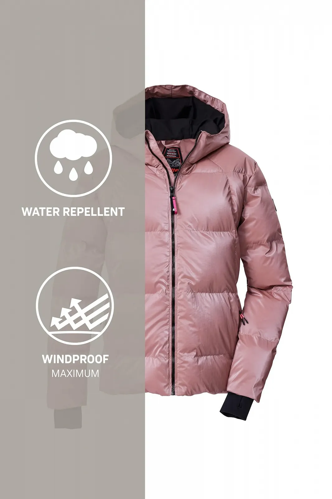 Куртка Killtec Ksw 210 Grls Qltd Down с капюшоном и снегозащитой для девочек, фото №7 Куртка Killtec Ksw 210 Grls Qltd Down с капюшоном и снегозащитой для девочек, фото №7