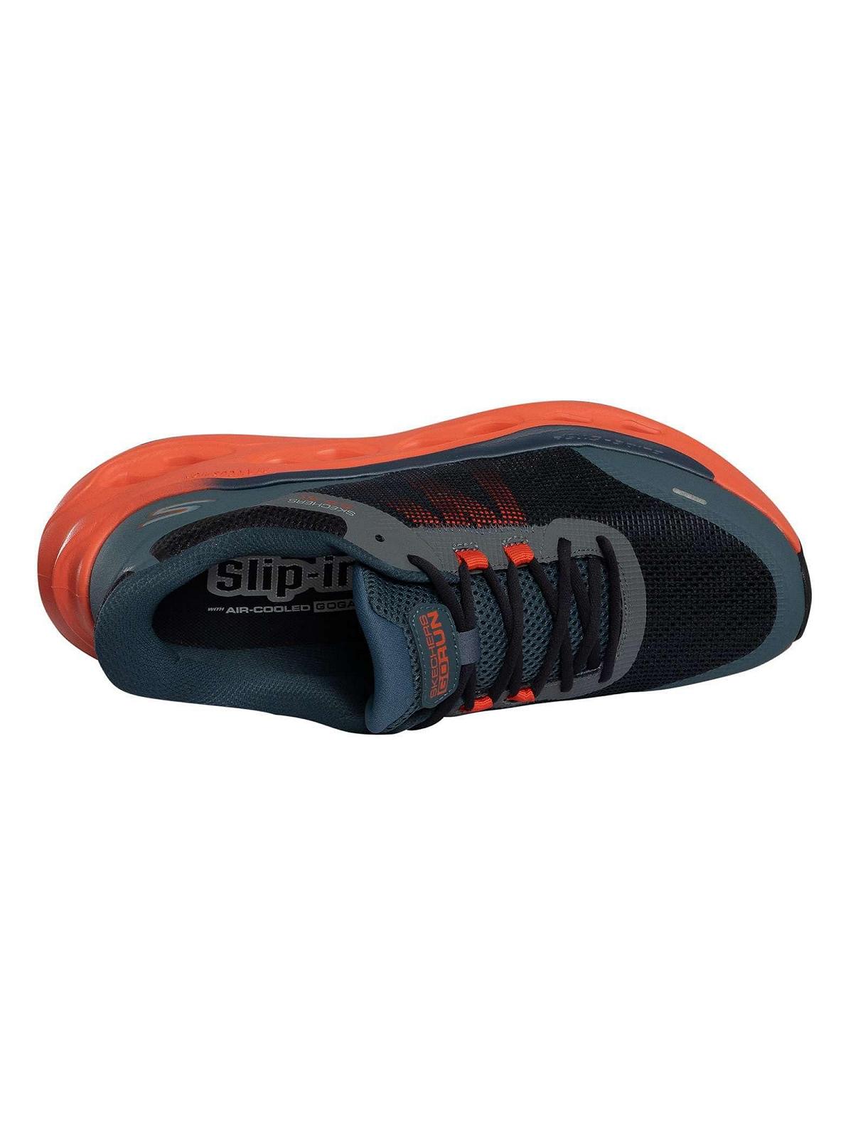 Кросівки Skechers Slip Ins Max Cushioning Glide Step Navy/Orange, фото №6