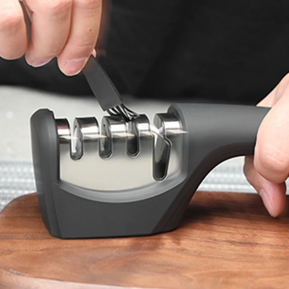 Точило для ножів та ножиць ручна 4-в-1 з регулюванням кута, фото №5