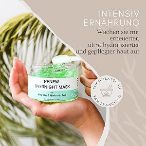Нічна маска для обличчя Renew з алое вера та гіалуроновою кислотою - зволоження synthetic.ua - Фото 1