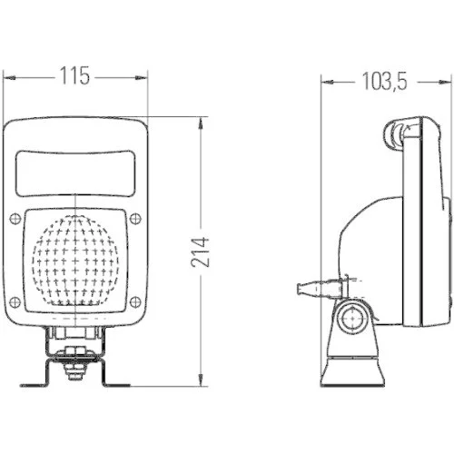 Робоча фара HELLA 1GA 997 506-631 для DAF MAN MANITOU HÜFFERMANN, фото №3
