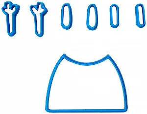 Форма для печива Cuticuter Peppa Pig Cuerpo Пластик Блакитний 8 x 7 x 1,5 см synthetic.ua - Фото 1